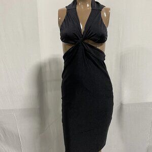Adriana Degreas Women’s Cut-Out Solid Short Dress Black Size S